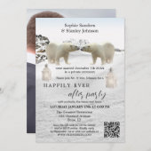 QR-Code-Foto für Polarbären nach Einladung Hochzei (Vorne/Hinten)