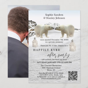 QR-Code-Foto für Polarbären nach Einladung Hochzei