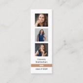 QR Code Foto Graduate Abschluss Name Telefonnummerkarte (Vorderseite)