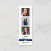 QR Code Foto Graduate Abschluss Name Telefonnummerkarte (Vorderseite)