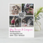 QR-Code Foto Great Dane   Einladung (Stehend Vorderseite)