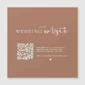 QR Code Foto Hochzeitdetails - Magnet-Umschließung Magnetkarte (Vorderseite)