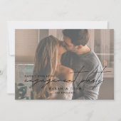 QR-Code-Foto Hochzeitlich Für Immer Verlobungsfeie Einladung (Vorderseite)