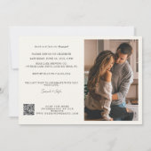 QR-Code-Foto Hochzeitlich Für Immer Verlobungsfeie Einladung (Rückseite)