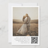 QR-Code-Foto-Hochzeitseinladung mit Wildblumen Einladung (Rückseite)
