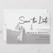 QR-Code-Foto Hochzeitssache Sichern des Datums Save The Date (Vorderseite)