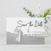QR-Code-Foto Hochzeitssache Sichern des Datums Save The Date (Stehend Vorderseite)