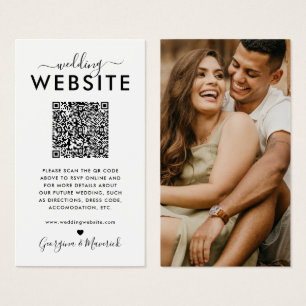 QR-Code Foto Hochzeitswebsite Beilage Karte
