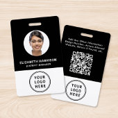 QR-Code Foto-ID des Mitarbeiters Ausweis