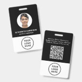 QR-Code Foto-ID des Mitarbeiters Ausweis (Front & Back)