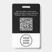 QR-Code Foto-ID des Mitarbeiters Ausweis (Back)