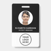 QR-Code Foto-ID des Mitarbeiters Ausweis (Front)