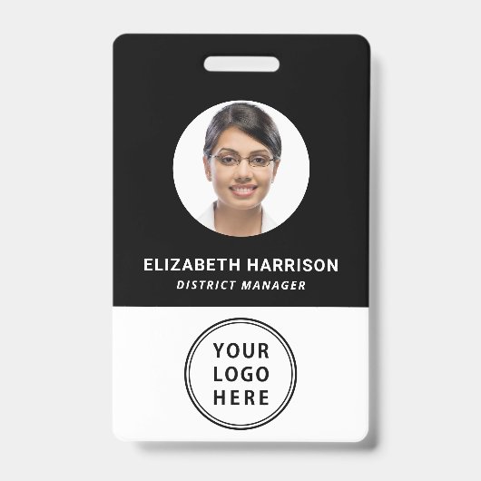 QR-Code Foto-ID des Mitarbeiters Ausweis (Front)