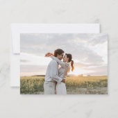QR-Code-Foto in Weiß RSVP Karte (Rückseite)