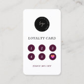 QR Code Foto Logo Burgundy Loyalty Business Card Telefonnummerkarte (Rückseite)