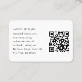 QR-Code, Foto, Marmor, Weißgold, Salon Visitenkarte (Rückseite)