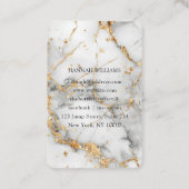 QR-Code, Foto, Marmor, Weißgold, Salon Visitenkarte (Rückseite)