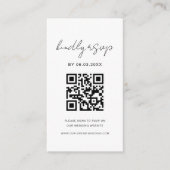 QR Code Foto Minimalistisch UAWG Wedding Website Begleitkarte (Vorderseite)
