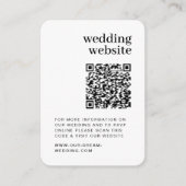 QR Code Foto Minimalistisch UAWG Wedding Website Begleitkarte (Vorderseite)