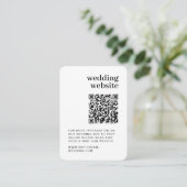 QR Code Foto Minimalistisch UAWG Wedding Website Begleitkarte (Stehend Vorderseite)