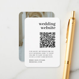 QR Code Foto Minimalistisch UAWG Wedding Website Begleitkarte