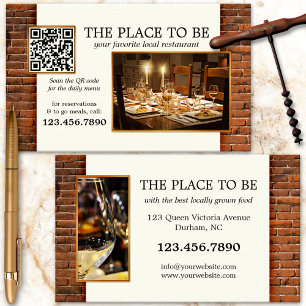 QR-Code-Foto-Restaurant-Geschäftskarte Visitenkarte