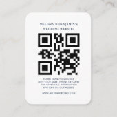 QR-Code-Foto-RSVP für Hochzeitswebsite Begleitkarte (Vorderseite)