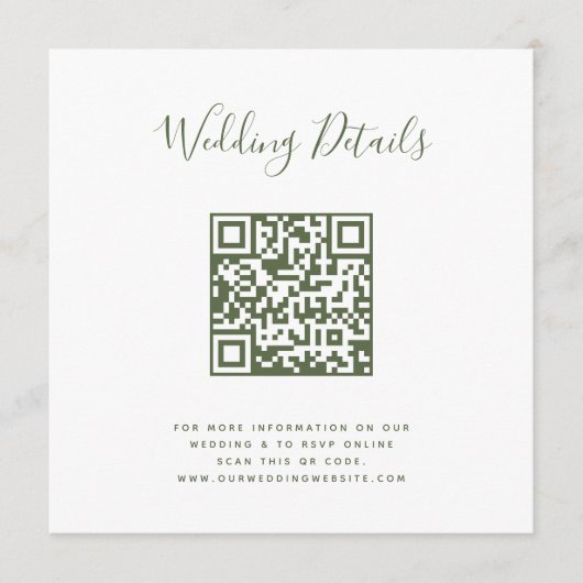 QR-Code-Foto-RSVP Menükarte (Vorderseite)