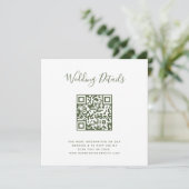 QR-Code-Foto-RSVP Menükarte (Stehend Vorderseite)