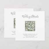 QR-Code-Foto-RSVP Menükarte (Vorne/Hinten)
