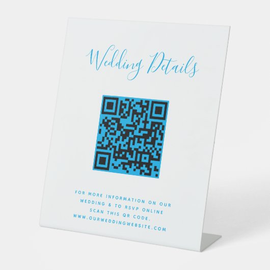 QR-Code Foto RSVP  Sockelschild (Vorderseite)