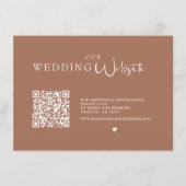 QR Code Foto Rustikale Hochzeitdetails Einschließe Begleitkarte (Vorderseite)