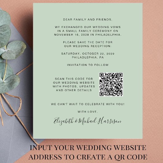 QR-Code-Foto-Sage Save the Date für Hochzeiten