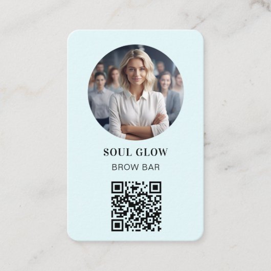 QR-Code, Foto, Salon Visitenkarte (Vorderseite)