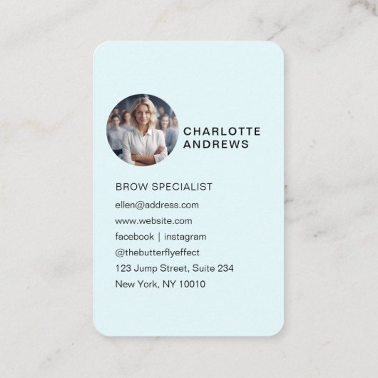 QR-Code, Foto, Salon Visitenkarte (Rückseite)