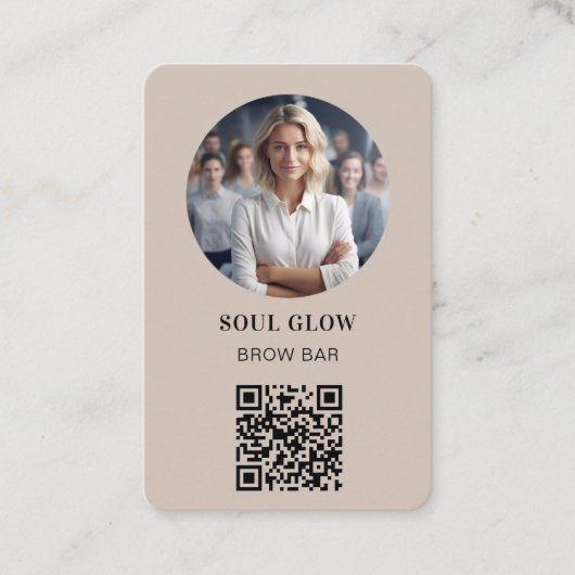 QR-Code, Foto, Salon Visitenkarte (Vorderseite)