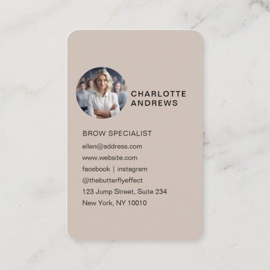 QR-Code, Foto, Salon Visitenkarte (Rückseite)