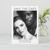 QR-Code Foto Save the Date (Stehend Vorderseite)