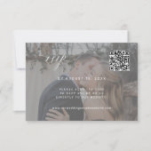 QR-Code Foto UAWG elegante Hochzeitskarte RSVP Karte (Vorderseite)