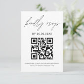 QR Code Foto UAWG Minimalistisch Wedding Website RSVP Karte (Stehend Vorderseite)