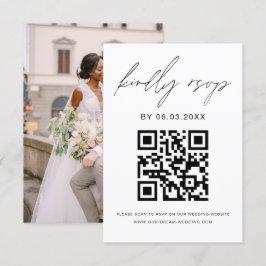 QR Code Foto UAWG Minimalistisch Wedding Website RSVP Karte