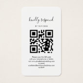QR Code Foto UAWG Wedding Website Enclosure Card (Vorderseite)