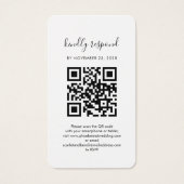QR Code Foto UAWG Wedding Website Enclosure Card (Vorderseite)