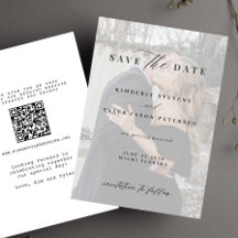 QR CODE Foto überlagert moderne Hochzeit