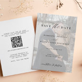QR CODE Foto überlagert moderne Hochzeit Save The Date