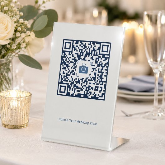 QR-Code-Foto-Upload-Hochzeit & Veranstaltung Sockelschild