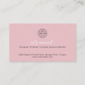 QR Code Foto Visitenkarten für Makeup-Künstler Visitenkarte (Rückseite)