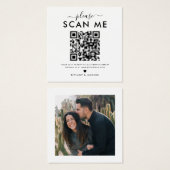 QR Code Foto Wedding RSVP Card (Vorne & Hinten)