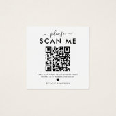 QR Code Foto Wedding RSVP Card (Vorderseite)