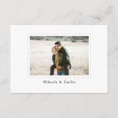 QR Code Foto Wedding RSVP Card Begleitkarte (Rückseite)